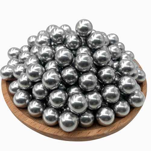 150 X 50 Cal Aluminum Balls, Hard 50 Cal Ammo Fits for Umarex T4E TR50/HDP50/HDR50/BP50, 2.8 Grams Reusable Solid Projectiles for Training, Self Defense Balls and Target Practice