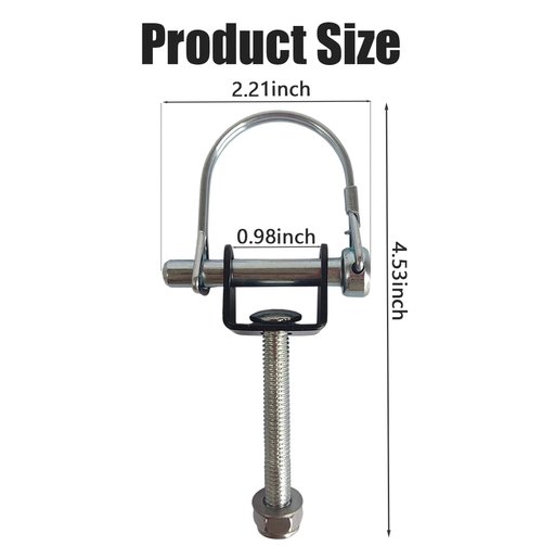 Toeloioh SP-402 Boat U-Bracket Transom Bolt,Bolt-On Bracket for Transom Saver (1)