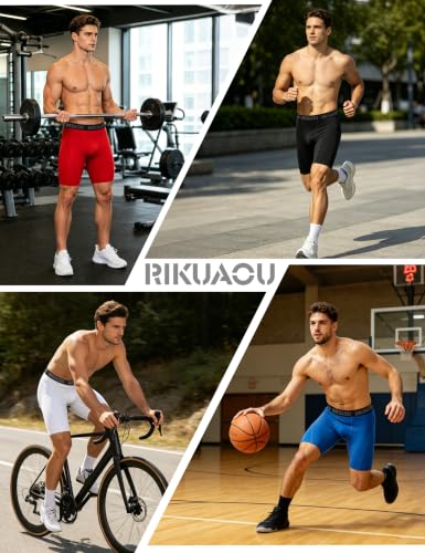 Men's Compression Shorts - Medium Black Spandex Quick Dry Workout Tights