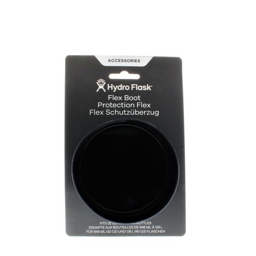 Hydro Flask Flex Boot - Accessory Silicone Water Bottle Protector - Dishwasher Safe, BPA-Free, Non-Toxic Black Medium