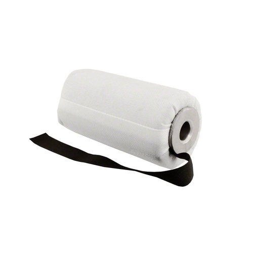 DT Systems Super Pro 6" Nylon Floating Scent-Holding Hunting Dog Training Dummy for Super Pro Launcher, White/Black Streamer