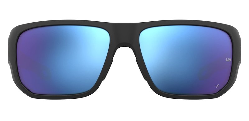 UA Attack 2 ANSI Sunglasses, Matte Black Frame "Freedom" w/ Blue Mirror Lenses 1378142