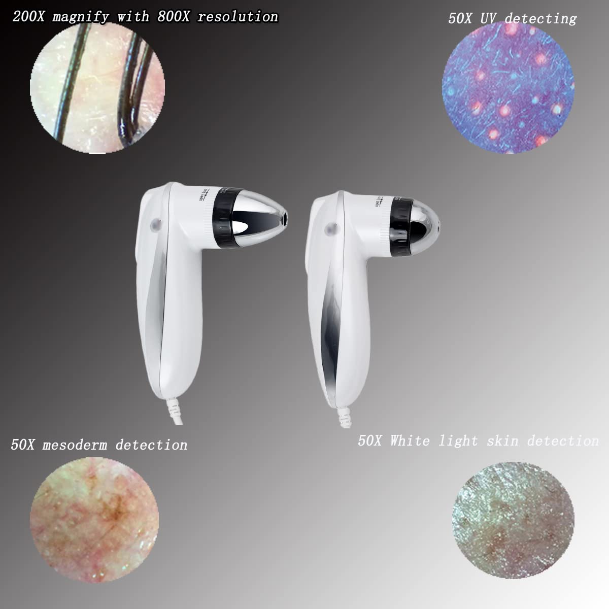 11 Inch LCD Screen Skin Diagnosis Hair Detector Scalp Hair Follicle Moisture Skin Pores Magnifying Analyzer Skin Pigment Tester Portable Rechargeable