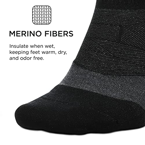 Feetures Merino 10 Cushion Quarter Sock Stripe