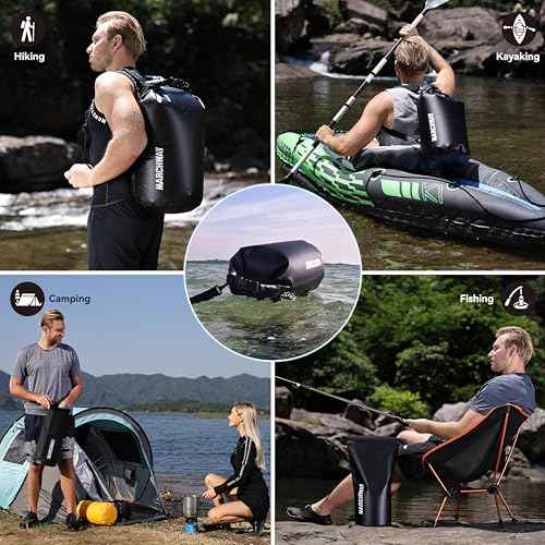 MARCHWAY Floating Waterproof Dry Bag Backpack 5L/10L/20L/30L/40L, Roll Top Sack Keeps Gear Dry for Kayaking, Rafting, Boating, Swimming, Camping, Hiking, Beach, Fishing