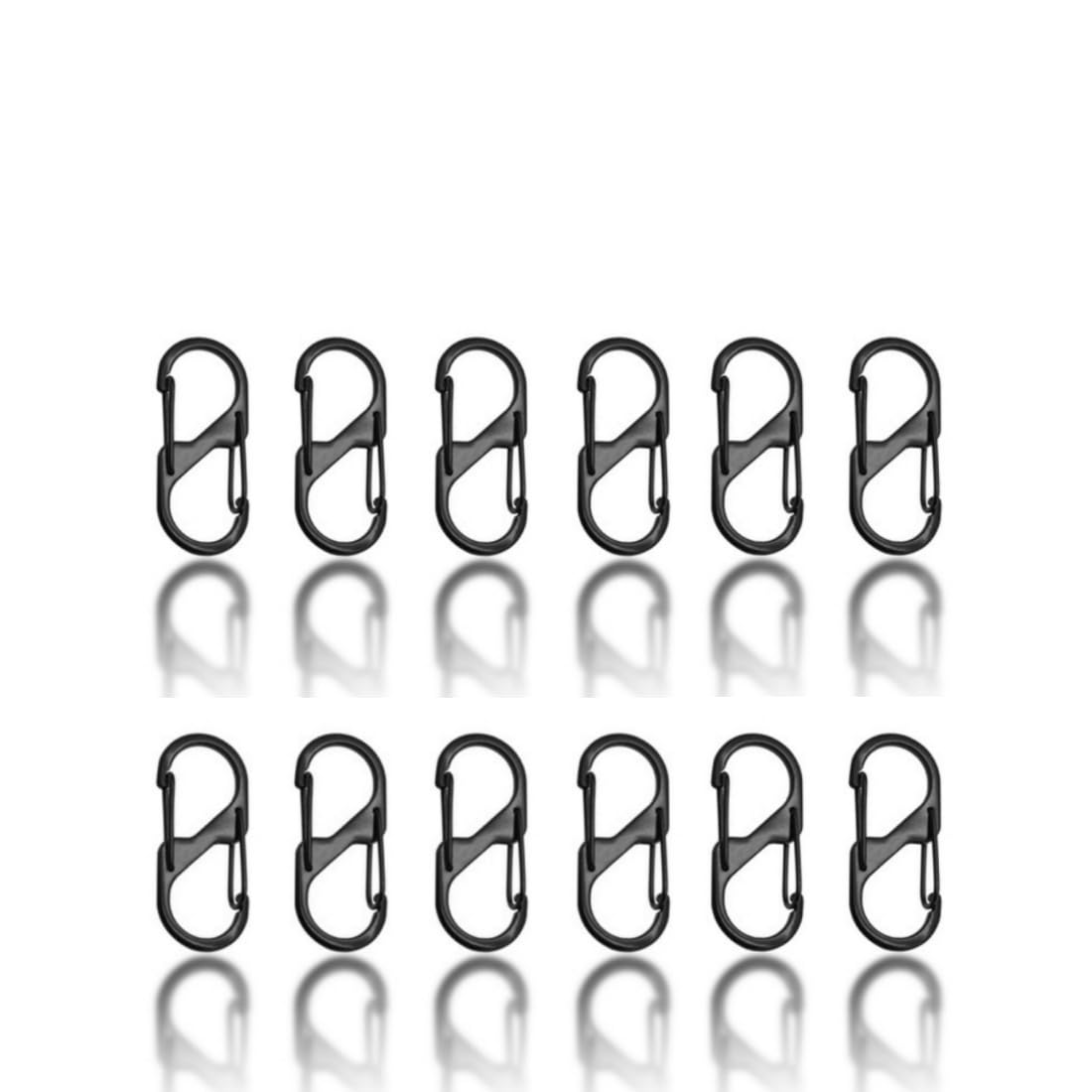 12Pcs Zipper Lock Clips Theft Deterrent, Backpack Zipper Lock Clip Quick Disconnect Carabiner Clip to Keep Zippers Closed(1.26 inch)