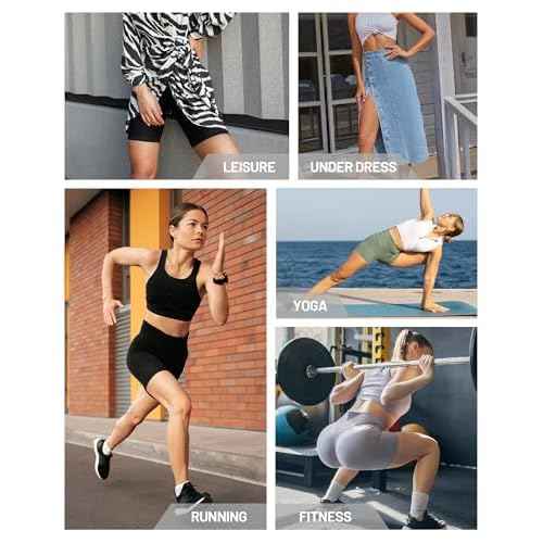 Runhit Biker Shorts Women with Pockets - 8''/5''/3'' High Waisted Yoga Workout Gym Spandex Tummy Control Shorts