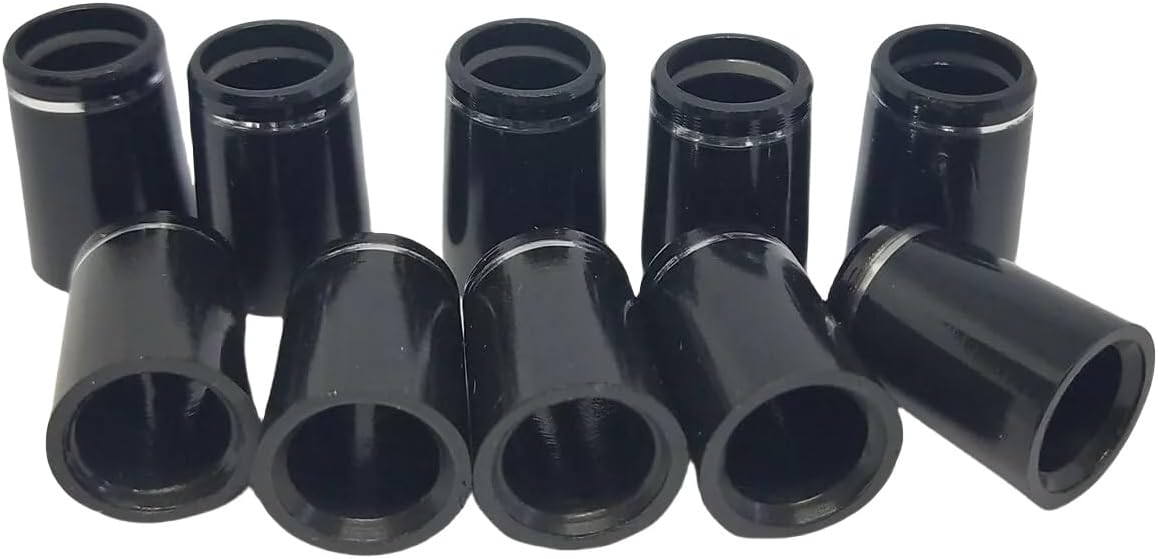 10pcs Size .370 Custom Black Golf Iron ferrules with Single Silver Ring for All Iron Shaft