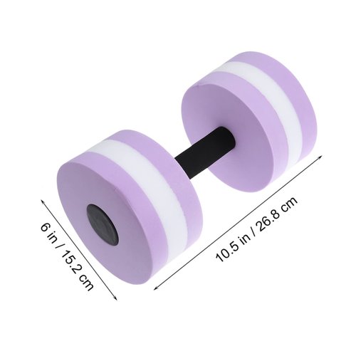 Toddmomy Eva Foam Water Floating Dumbbells for Pool Aquatic Swim Weights Barbell Hand Bar Water Aerobics Dumbbells