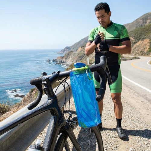 Colorful 4-Pack Collapsible Water Bottles 20oz - Leakproof & Portable for Travel, Hiking, Sports