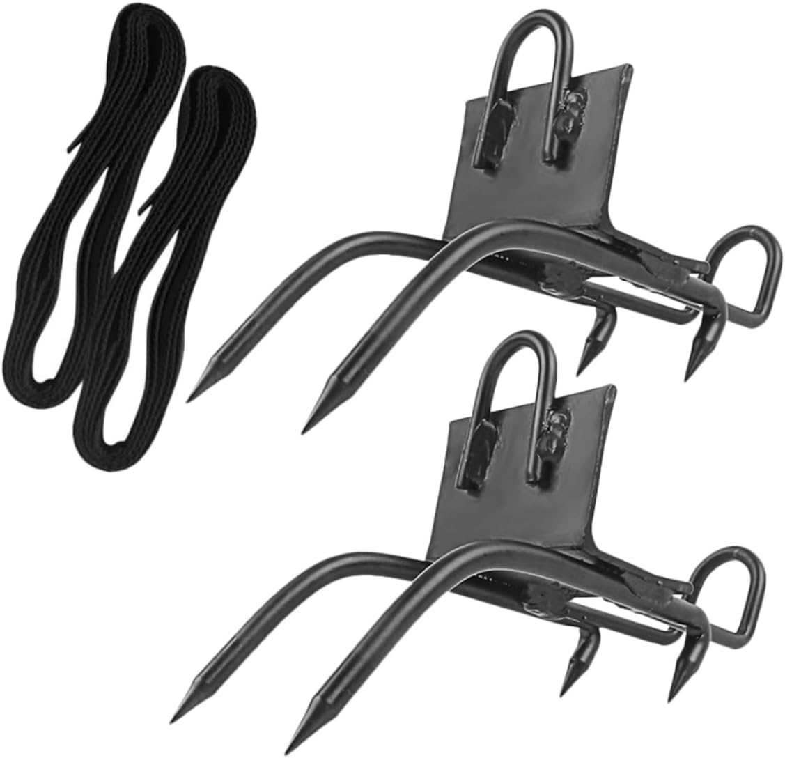 1set Tree Climbing Gear Climbing Spikes Comfortable Foot Plate and Protective Pads for Outdoor Use for Beginners and Experienced Climbers