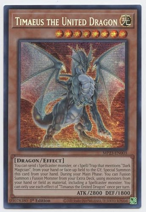 Timaeus The United Dragon - MP23-EN003 - Prismatic Secret Rare - 1st Edition