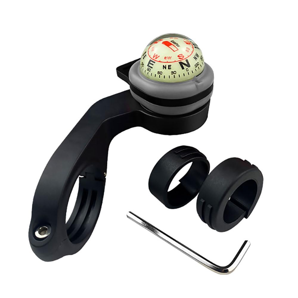 KanPas CAB-30L Luminous Detachable Compass Ball for Bicycle Motorcycle and Hiking (Grey + Long Rack)