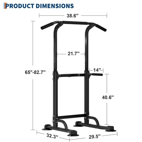Freestanding Pull Up Bar for Home Gym,Adjustable Power Tower Pull Up Bar Station with 300 Lbs Weight Capacity,Pull Up Station Machine Ideal for Teens, Men, Women (Office & Indoor)