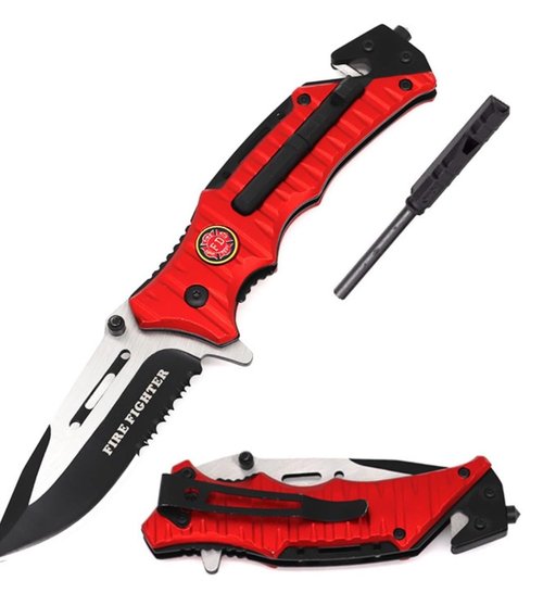Tactical Black/Red Knife