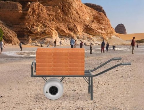 2 Pcs 10" Beach Cart Replacement Balloon Tires, Beach Wagon Wheels with Axle Hole 20mm Fits for Wheelbarrow Beach Buggy Kayak Trolley Dolly Canoe Carts Buggy