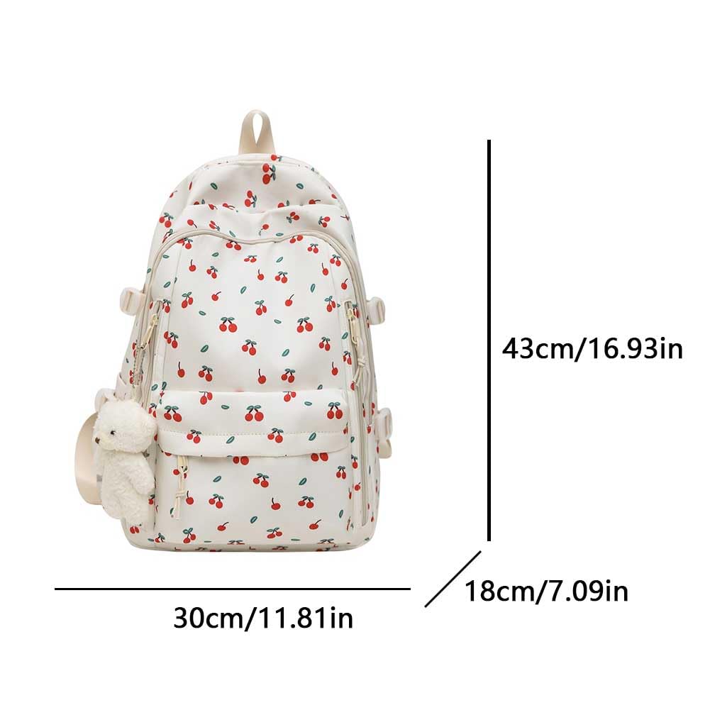 jingyuKJ Coquette Cherry Backpack - Cute Aesthetic Backpack Kawaii Daypack (A02 Cherry)