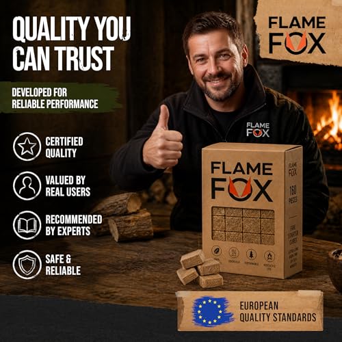 Fire Starter Cubes 160 pcs - Quick Natural Waterproof Long Burn for Campfires BBQ Fireplace