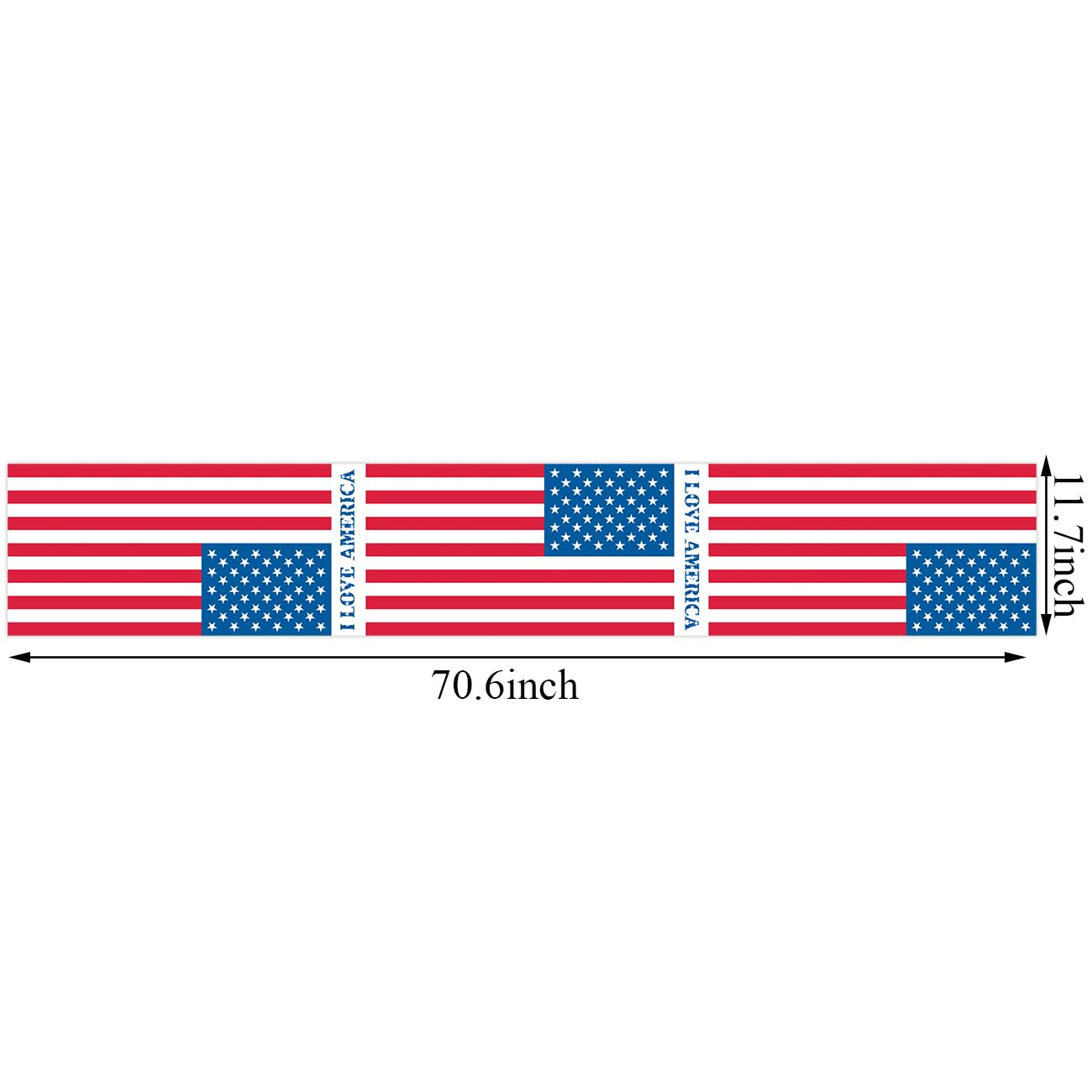 Independence Day Party Table Runner July 4th American Independence Day Party Supplies Decoration Patriot Day Birthday Baby Shower Home Kitchen Room Tabletop Coffee Table