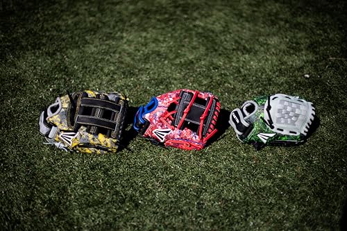 Youth Baseball Glove Easton Havoc Left Hand Throw 11" Grey Black Yellow Pro Web