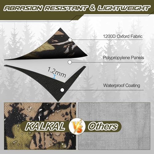 Kalkal Snake Gaiters, 1200D Waterproof Snake Chaps Snake Gaiters for Men Women, Adjustable Snake Bite Protection Snake Guards for Legs Men, Snake Proof Gaiters for Hiking Hunting
