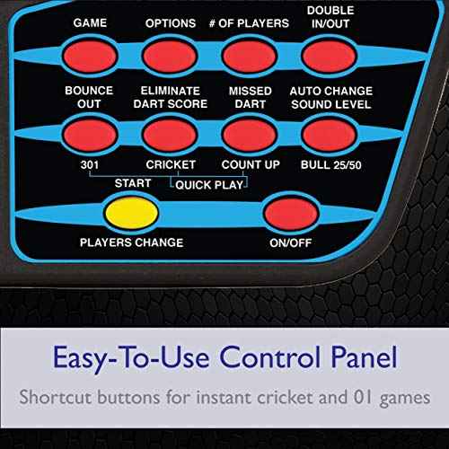 Viper 787 Electronic Dartboard, Ultra Thin Spider For Increased Scoring Area, Free Floating Segments, Locking Segment Holes For Fewer Bounceouts, Automatic Scoring