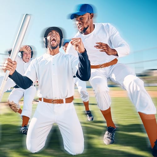 Texas Orange Baseball Belt and Socks Combo for Youth & Adults - Zhanmai