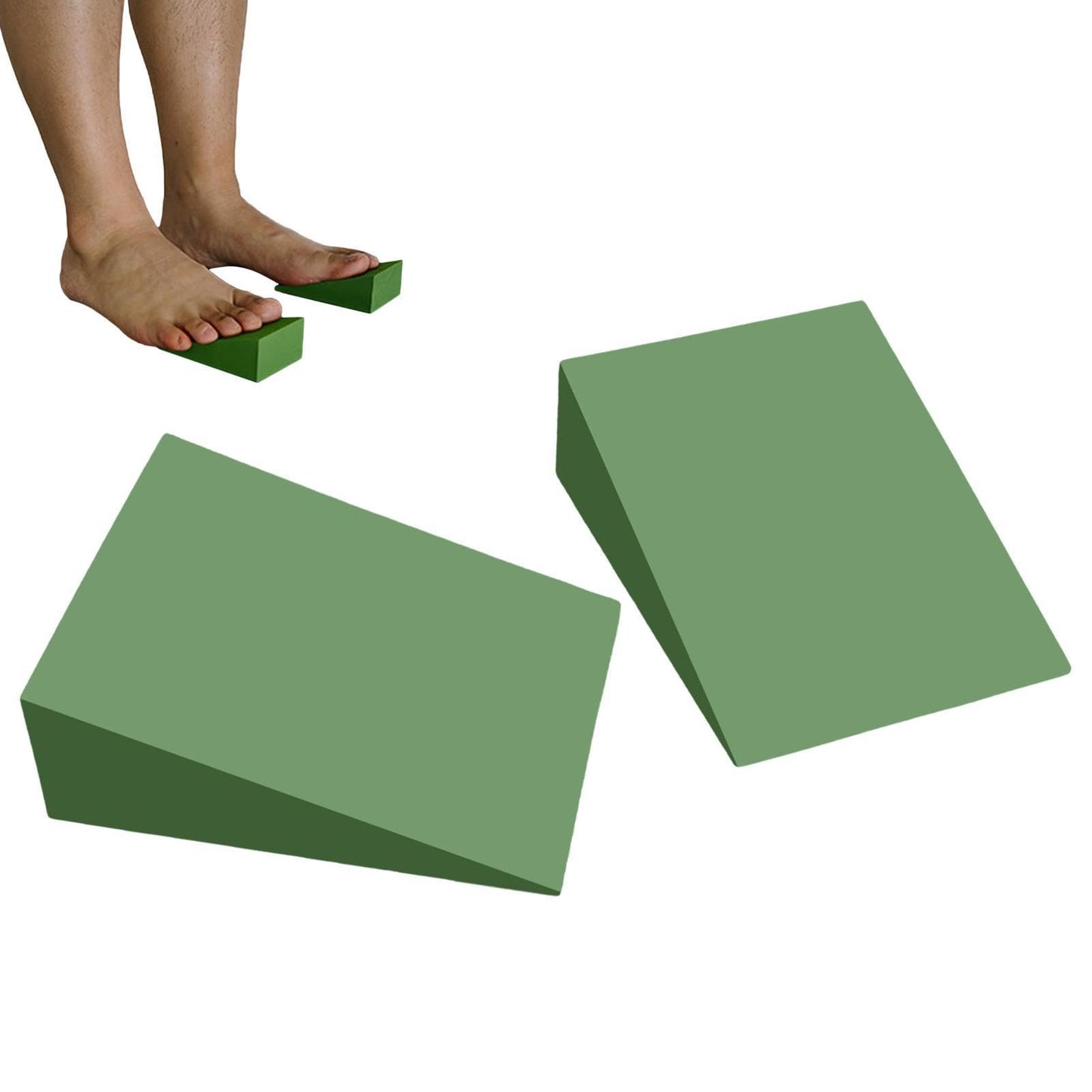 2 Pack Squat Wedge Blocks - Versatile Squat Wedge Block For Heel Elevated Squat, Slant Board For Calf Stretching, Anti-Slip Squat Ramps For Lower Body Strength, Ankle Knee Leg Stretcher, Yoga Blocks