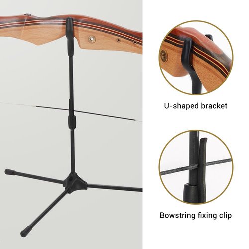 DONGKER Recurve Bow Stand,Vertical Folding Bow Support Stand Fiber Glass Lightweight with Non-Slip Base for Most Recurve Compound Traditional Bows