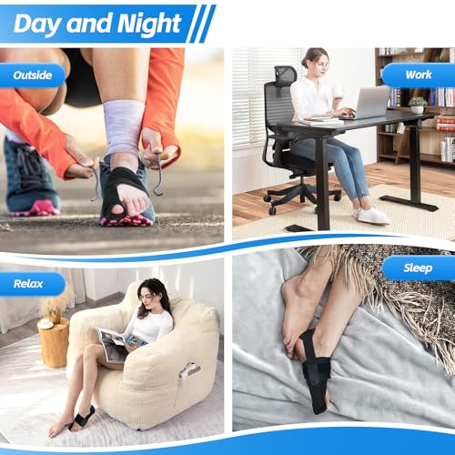 Broken Big Toe Splint Brace, Turf Toe Brace Support for Broken, Fracture, Sprains, Arthritis, Women & Men, with 2 Detachable Metal Plates - Right