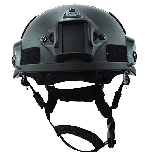ATAIRSOFT Tactical Airsoft Paintball MICH 2002 Helmet with Side Rail & NVG Mount BK