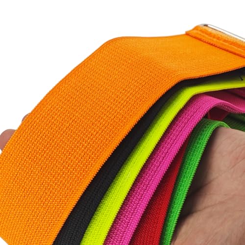 6 Pack Outdoor Three-Legged Race Bands for Team Games - Multicolor, 3-Leg Race Bands for Adults & Kids (Variation 6)
