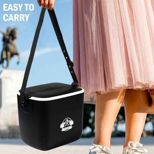 6 QT Insulated Cooler Box for Ice Beverage Food Storage Portable Ice Chest for Camping Picnic Tailgate Outdoor Use Chiller Caja Enfriadora Port?til para Camping