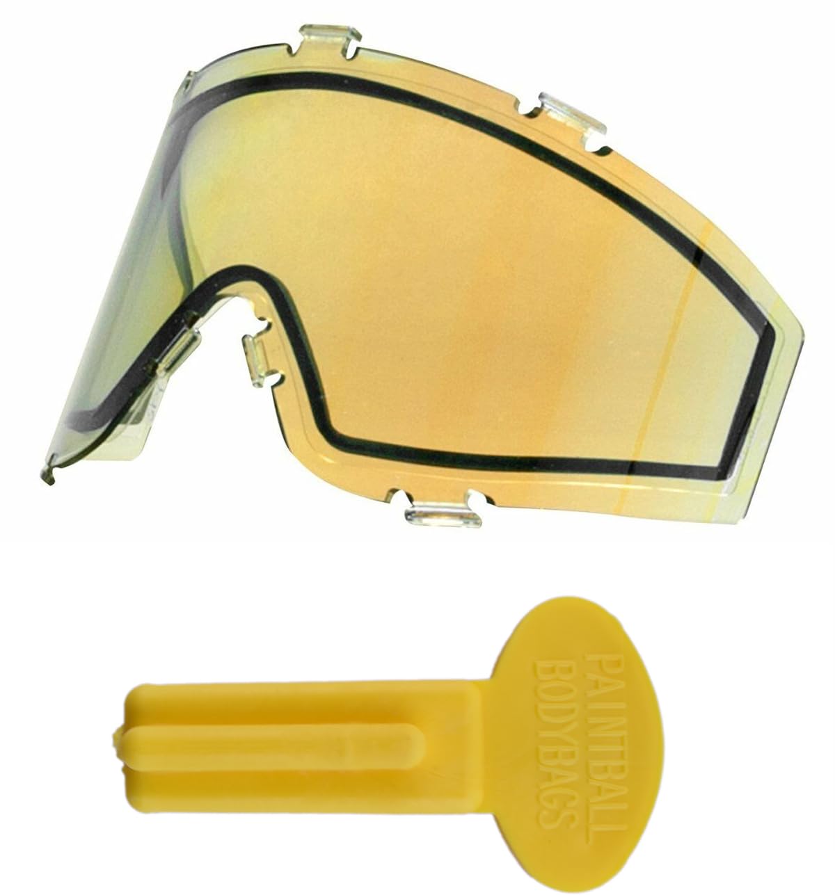 JT Flex 8/Premise/Proflex/Spectra Dual-Pane Thermal Mask Lens w/PBB Barrel Plug - Prizm 2.0 Gold