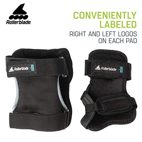 Rollerblade Inline Skating Protective Gear Set Medium - Knee, Elbow & Wrist Pads, Black