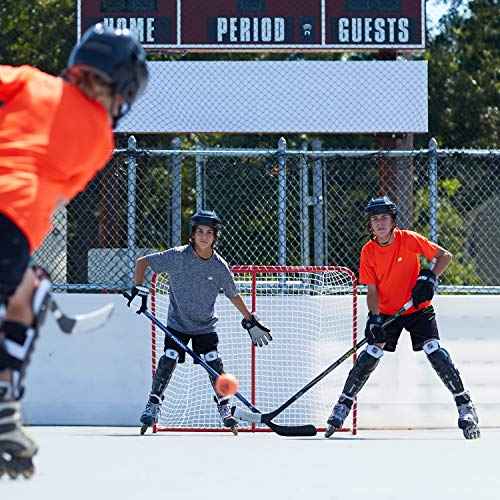 Franklin Sports Youth Street Hockey Net - Indoor Outdoor Steel Hockey Goal for Kids Roller Street - 54" Inches