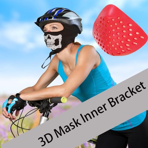 2 Pack 3D Face Shell Inner Bracket - Red Comfortable Face Shell for Mask Support - Silicone Face Shell for Cosplay - Spider Lower Half Face Protection for Airsoft/Paintball