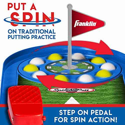 Franklin Sports Mini Putt Golf Game for Kids - Spin n' Putt Electronic Putting Game - Indoor Mini Golf for Kids + Toddlers - Putter + Balls Included