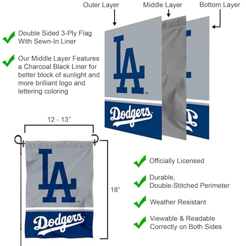 Los Angeles Dodgers Double Sided Garden Flag