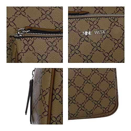 Nine West Sloane Medium Backpack Mocha Logo One Size