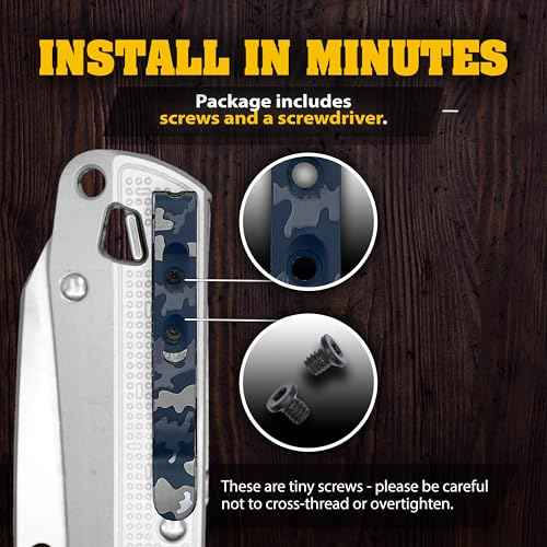 Donk! Pocket Clip for all Leatherman Free Series Multitools | P2, P4, T2, T4, K2, K4 | Titanium TC4 - Black | Titanium Screws | 5 Custom Designs - Camo Dark