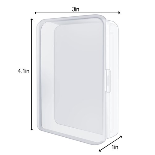IOUKUKI 4 Pcs Blank Playing Card Cases, Clear Plastic Deck Box Holders for Game Cards & More