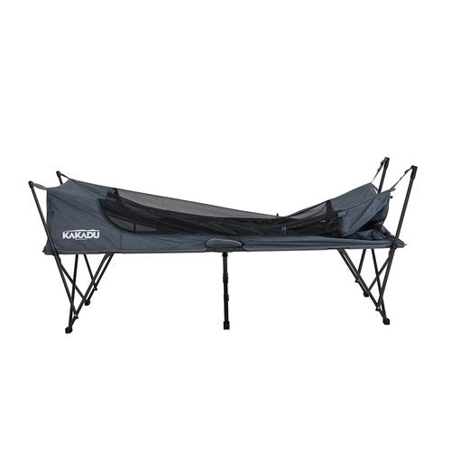 Kakadu Camping Tent Cot, 1 Person, 1 Minute Easy Setup, Folding, Compact, Elevated Tent with BlockOut Rain Fly, Awning Poles, Ultra-Fine Mesh Windows, and Carry Bag