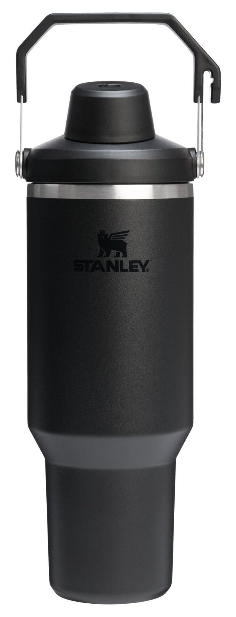 Stanley IceFlow 2.0 Fast Flow Tumbler with Handle 40 oz | Twist On Angled Spout Lid | Leakproof Water Bottle | Insulated Stainless Steel | BPA-Free | Black 2.0