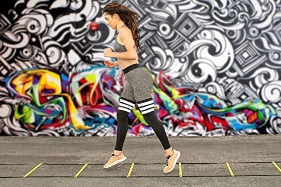 20ft Sports Agility Ladder for Men Women and Kids, Speed Youth Soccer Agility Training Equipment for Football, Exercise, Soccer, Tennis, Legs Workout with Carry Bag
