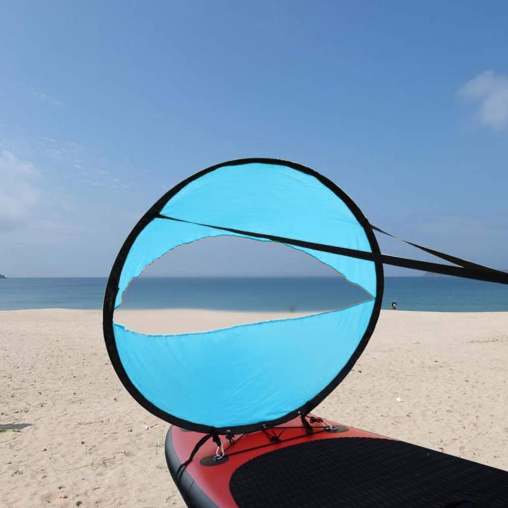 kayak sail kit,108cm per Portable Folding Downwind Wind Paddle Board Kayak Sail Sailboat for Kayak Canoe Boat accessories (Lake Blue)