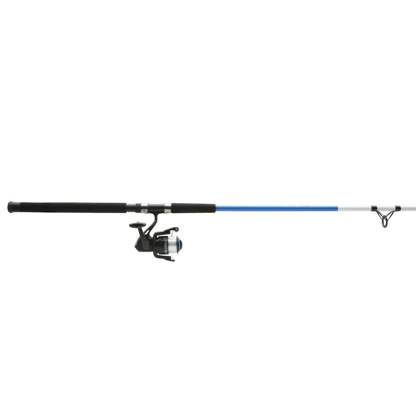 Shakespeare Tiger Surf Spinning Reel and Fishing Rod Combo with Bottom Float Rig, 9' 2-Piece Fishing Rod, Tubular Fiberglass Rod Blank Construction, Comfortable and Durable EVA Handle