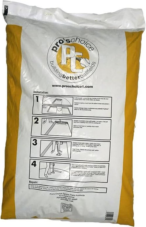 Pro's Choice Athletics Professional Mound Clay, Red – 40 lb Bag – Premium Clay for Pitcher's Mounds and Batter's Boxes, Superior Durability and Moisture Control