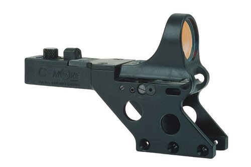 C-MORE Systems Serendipity Red Dot Sight, Click Intensity Switch, 2 MOA, 0.75 inch Frame, 1x Magnification, Made of Polymer, Ultra Bright, All Weather, Waterproof, Lightweight, Black