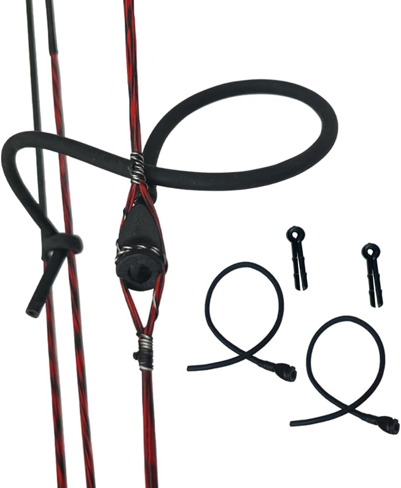 2Pcs Archery Peep Sight Compound Bow 3/16 Rubber Tube Peep Sight Bow String Tubing with Buckle for Hunting Shooting Targeting Accessories